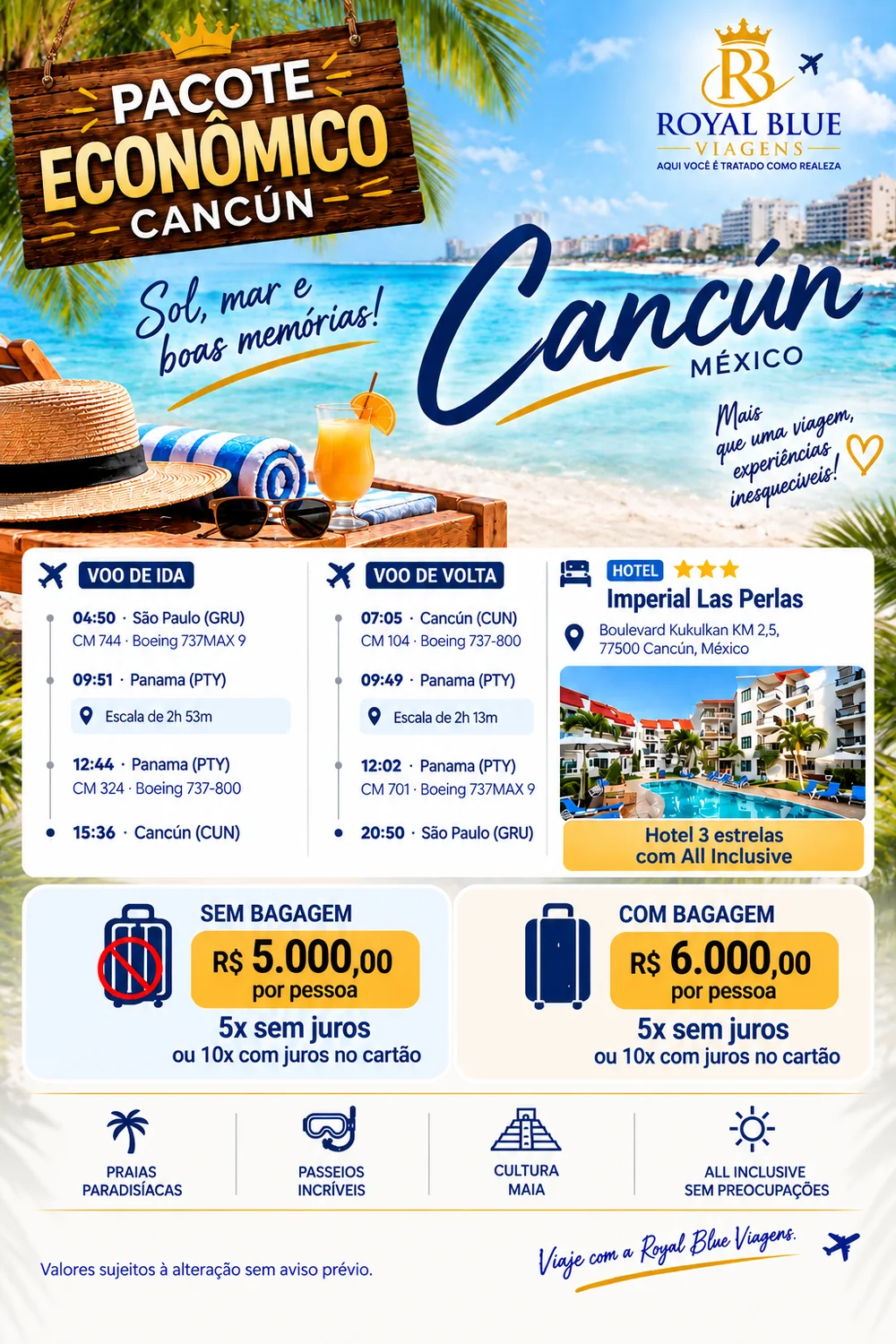 Cancún econômico - Imperial Las Perlas