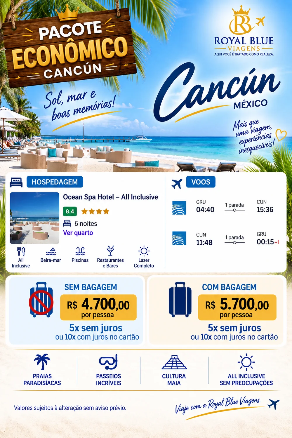 Cancún econômico - Ocean Spa Hotel All Inclusive