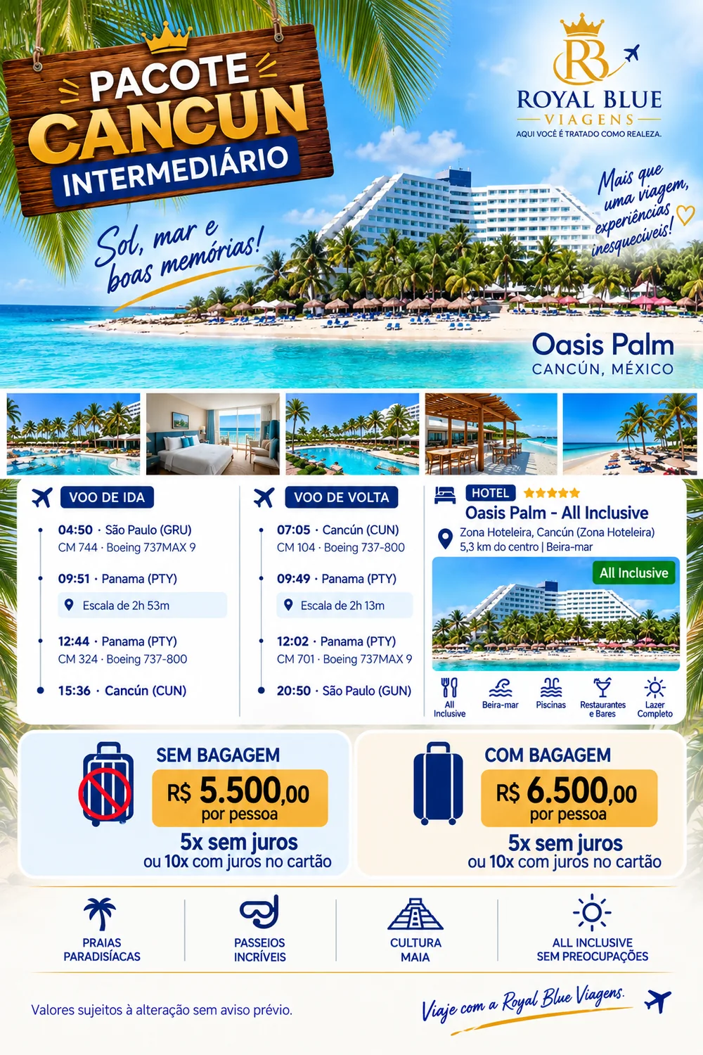 Cancún intermediário - Oasis Palm