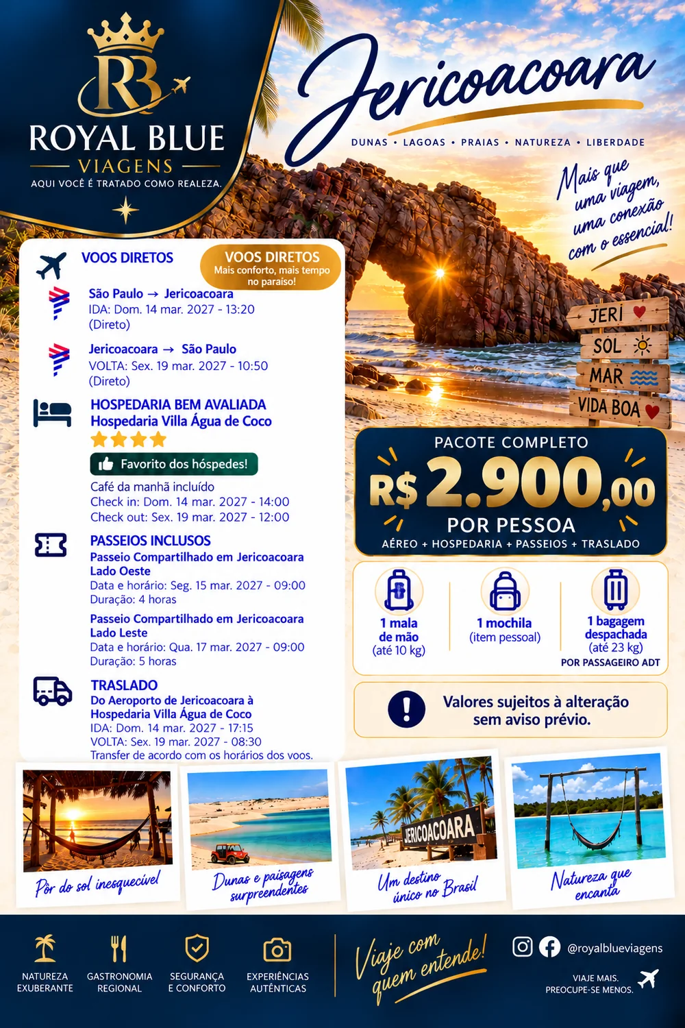 Jericoacoara com bagagem - R$ 2.900